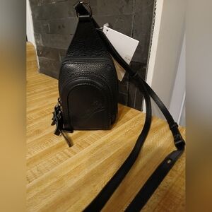 NWT Christian Louboutin black embossed looped mini bag authentic